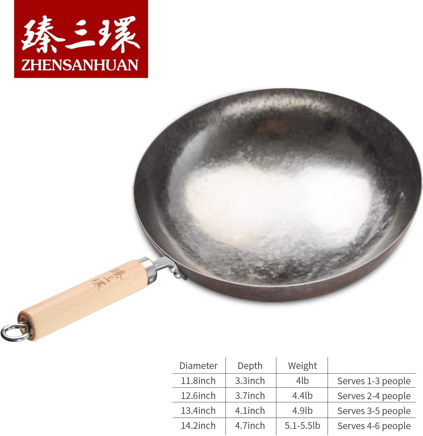zhensanhuan-chinese-hand-hammered-iron-pow-woks-and-stir-fry-pans-wooden-handle-silver-not-seasoned-32cm
