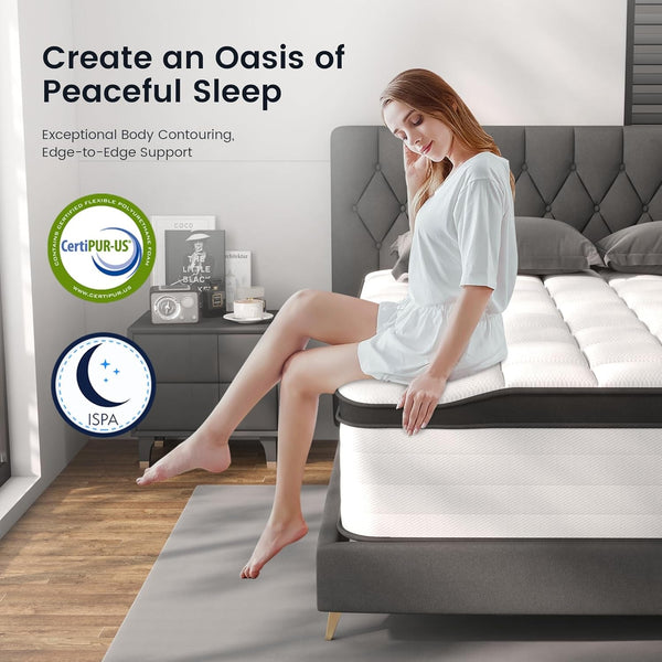 14 Inch Queen Mattress, Medium Hybrid Pocket Spring Bed6