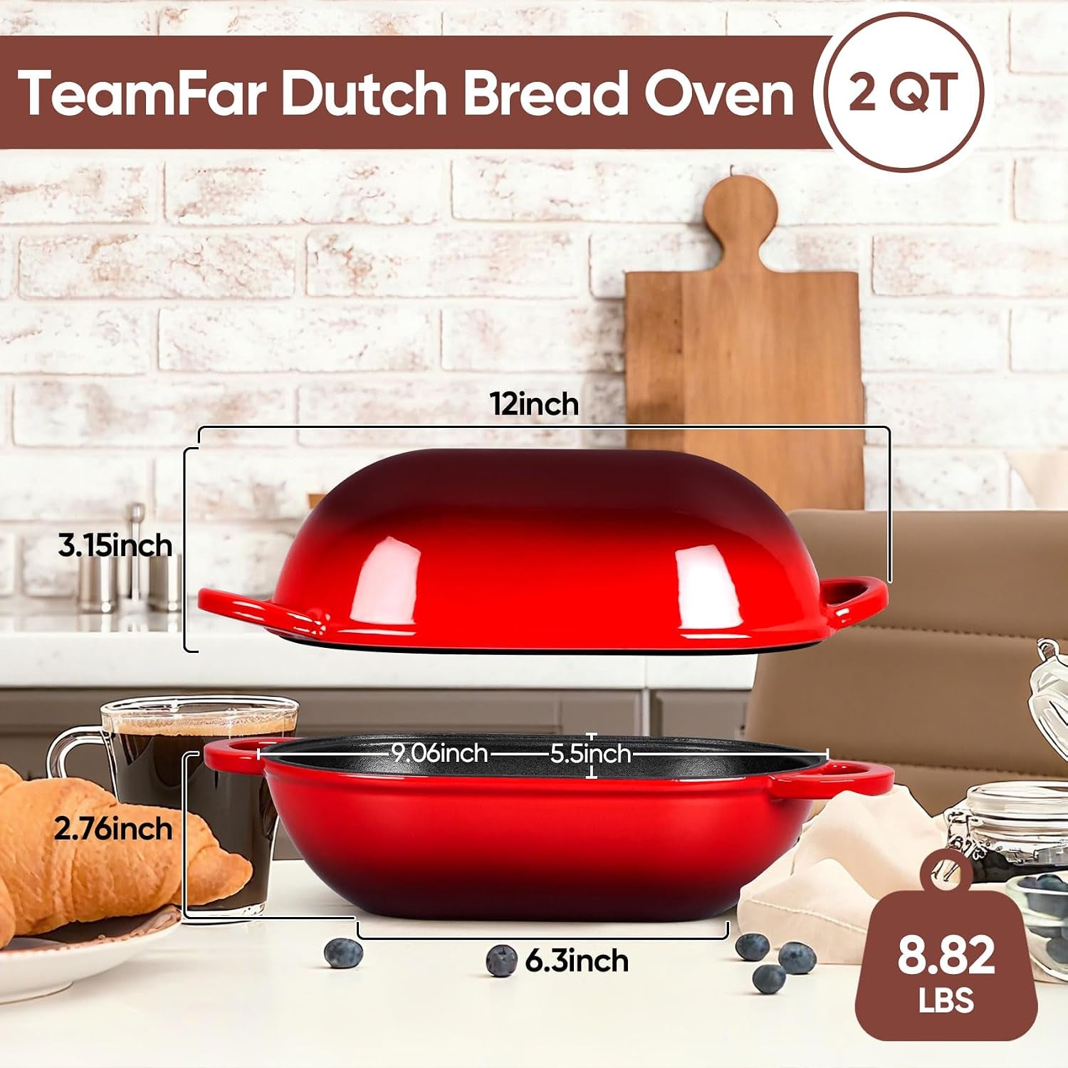 enameled-cast-iron-bread-loaf-pan-2-qt-oval-dutch-oven-with-lid-for-sourdough-bread-baking-enameled-meatloaf-loaf-baking-pan-with-lid-even-heat-distribution-self-basting-red