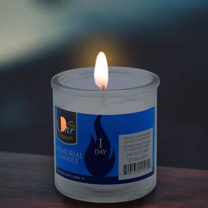 1 Day Yahrzeit Candle - 12 Pack - 24 Hour Kosher Yahrtzeit Memorial and Yom Kippur Candle in Tin Cup Holder6