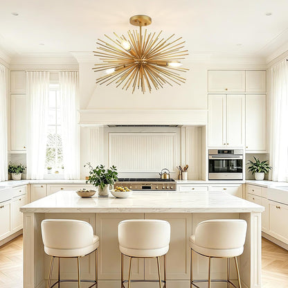 20In 4-Light Gold Sputnik Chandelier Ceiling Light Fixture2