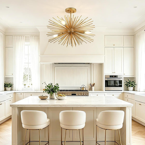 20In 4-Light Gold Sputnik Chandelier Ceiling Light Fixture2