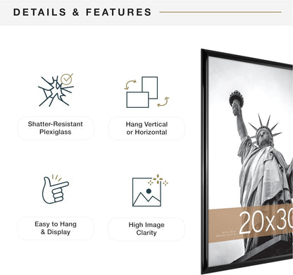 Trendsetter Poster Frame, 20X30, Black High-Gloss, 1-Pack6