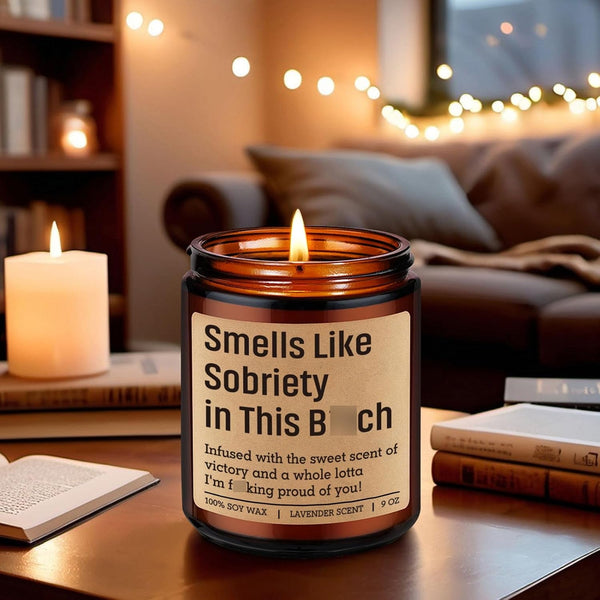 Smells like Sobriety Candle - Sobriety Gifts for Women, Men7