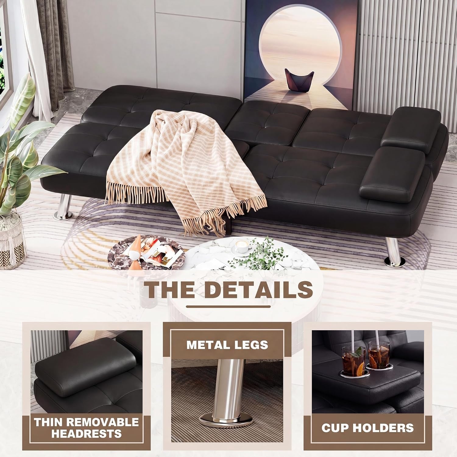 black-faux-leather-futon-sofa-bed-loveseat-with-adjustable-backrest-futon-couch-with-removable-armrests-recliner-sleeper-sofa-bed-with-dual-cup-holders-for-living-room-apartment-office-black