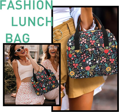 Lunch Bag,Lunch Box for Women Men,Reusable Insulated Lunch Tote,Small Leakproof Cute Lunch Cooler with High Capacity for Work,Picnic,Camping5