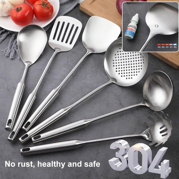 Stainless Steel Kitchen Cooking Utensils Set 6 PCS Dishwasher Safe7