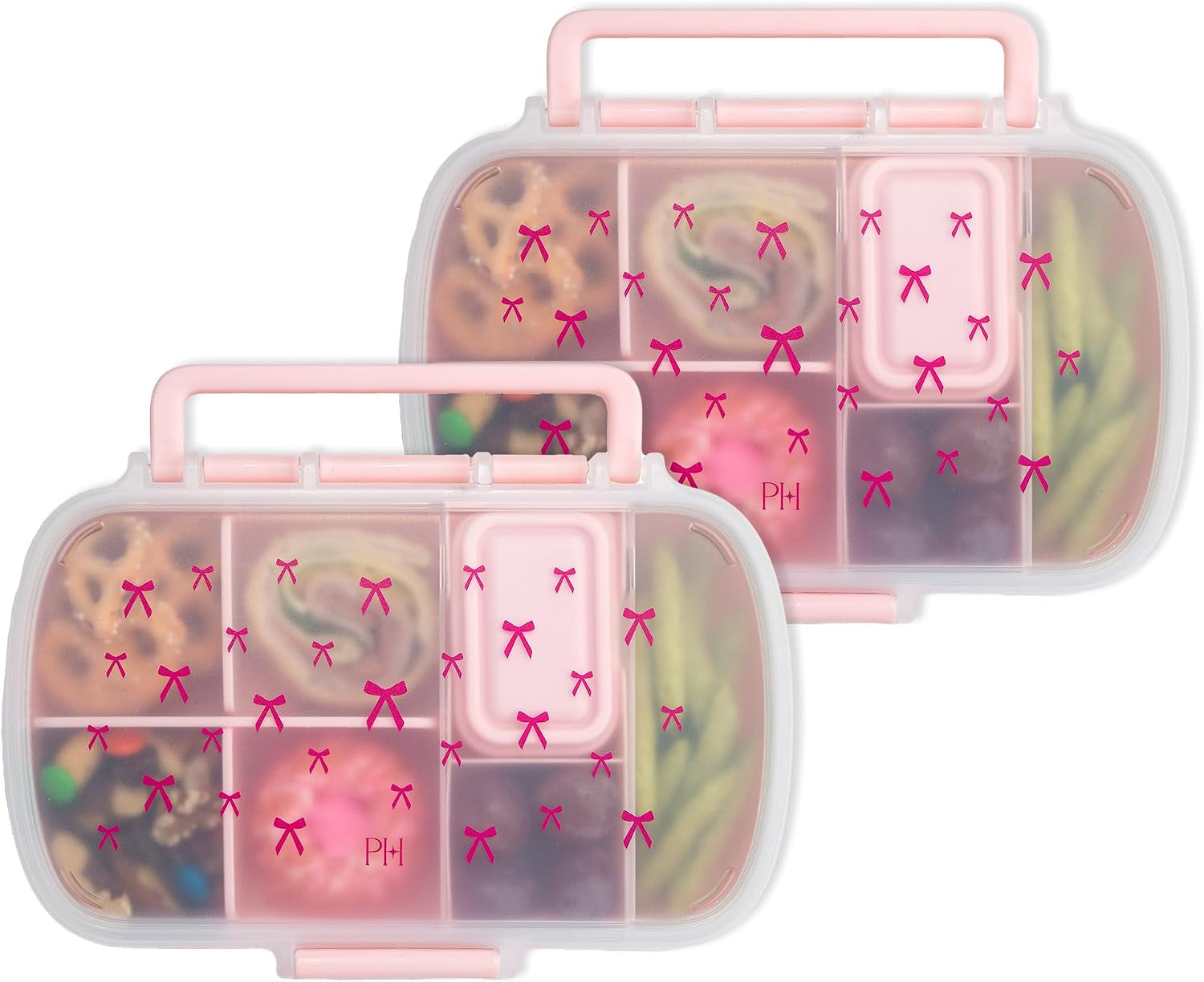 2-pack-bento-style-snack-boxes-7-compartment-lunch-containers-with-built-in-phone-stand-removable-dividers-and-dip-containers-pink-bow-print