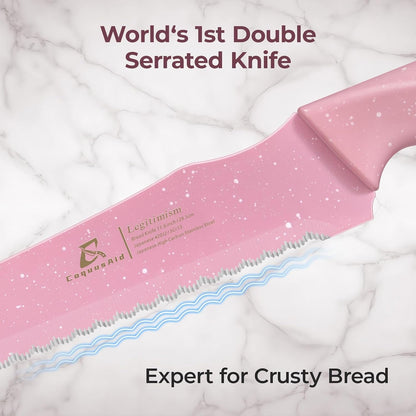 Bread Knife for Homemade Bread, World'S 1St Double Serrated Knife2