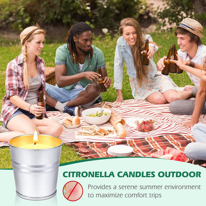 Citronella Candles Outdoor Indoor, 12 Pack Citronella Candles for Patio, Summer Outdoor Candle Bulk for Home Garden Yard Camping outside Decorative, 2.2Oz Small Candle Set4