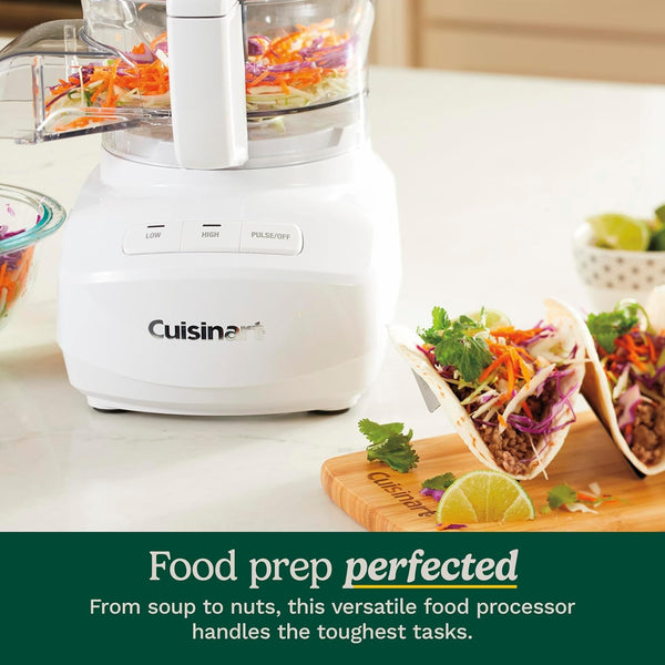 9-Cup Continuous Feed Food Processor with Fine and Medium Reversible Shredding and Slicing Disc, Universal Blade, Continuous-Feed Attachment, and In-Bowl Storage (White)4