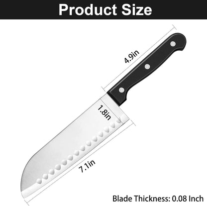 Kitchen Knife, 7 Inch Chef Knife, Ultra Sharp Santoku Knife, Chef'S Knife4