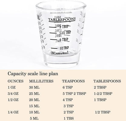 Measuring Cup with Measuring Line, 1 Oz/30 Ml Measuring Cup with Ounces and Milliliters3