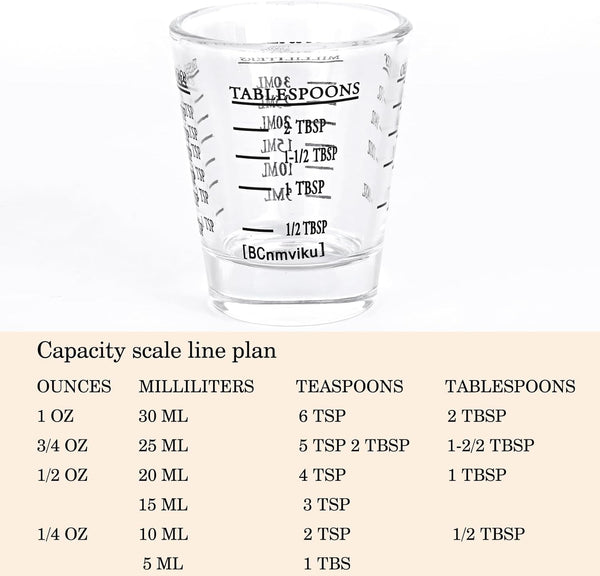 Measuring Cup with Measuring Line, 1 Oz/30 Ml Measuring Cup with Ounces and Milliliters3