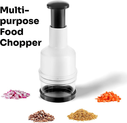 Vegetable Chopper, Manual Food Processor, Hand Push Garlic Onion Cutter, Suitable for Vegetables, Ginger, Fruits, Nuts, Herbs5