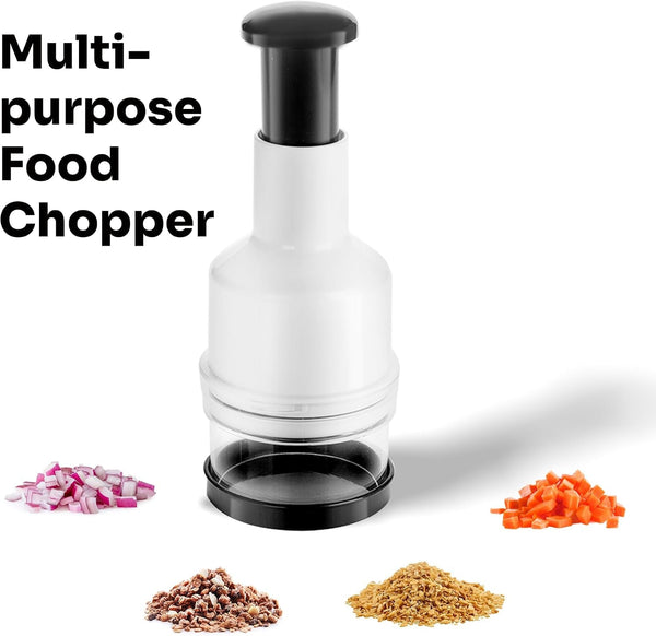 Vegetable Chopper, Manual Food Processor, Hand Push Garlic Onion Cutter, Suitable for Vegetables, Ginger, Fruits, Nuts, Herbs5