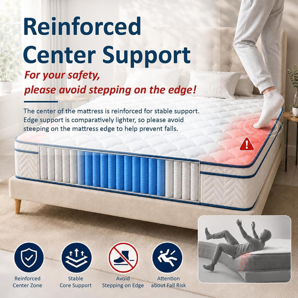 12 Inch Queen Size Mattress, Plush Hybrid Mattress in a Box, Individual Pocket Coils for Pressure Relief, Certipur‑Us Certified, Vacuum‑Compressed, Fits Queen Bed Frame, Dimensions: 60" X 80"6
