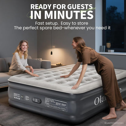 Air Mattress Queen with Built in Pump, 18" H Blow up Bed, 700Lb6