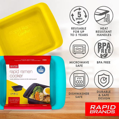 Rapid Ramen Cooker | Microwavable Cookware for Instant Ramen | BPA Free and Dishwasher Safe | Perfect for Dorm, Small Kitchen or Office | Black5