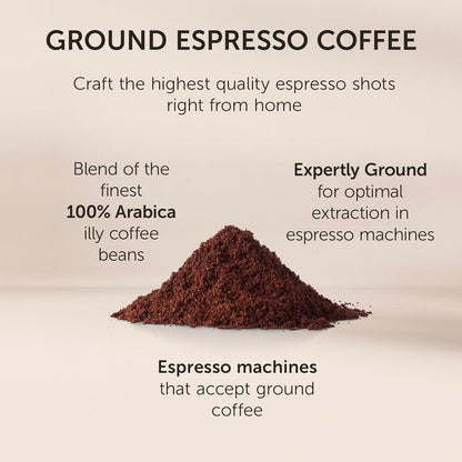 Illy Ground Espresso Coffee, Classico Medium Roast, 8.8 Oz7