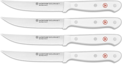 WÜSTHOF Gourmet White 4-Piece Steak Knife Set1