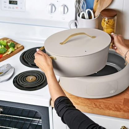 Wonderful 10-In-1 Electric Multi-Cooker 6 Qt Cast Aluminum Pot, 7 Preset Function,Oven & Dishwasher Safe to 400°F Sauté Slow Cook Steam Touch Display (Porcini Taupe)8