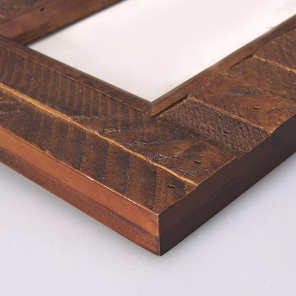 Wooden Picture Frame 8X10 Inch, Wood Plank Design with Rustic Brown Finish, Wall Mounting or Tabletop Display, Handmade Photo Frame3