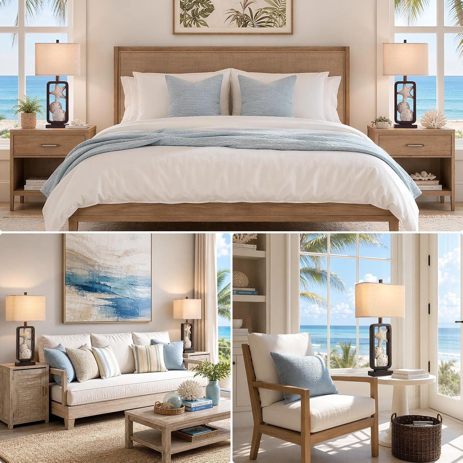 26-coastal-starfish-table-lamps-with-2-bulbs-for-living-room-set-of-2
