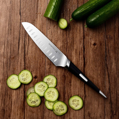 Santoku Knife - Ultra Sharp German High-Carbon Stainless Steel, 6 Inch - Mako Series with Exquisite In-Drawer Knife Block9