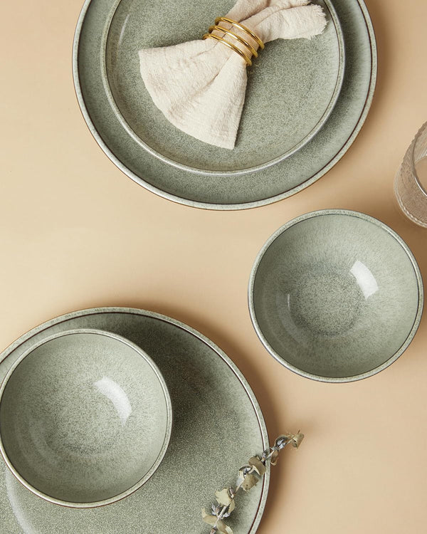 Ceramic Dinnerware Sets for 4, 12Pcs Plates and Bowls Sets Dish Set5