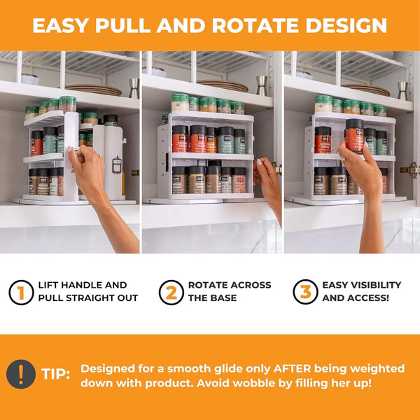 Spice Rack Organizer for Cabinet, 4 Adjustable Shelves5