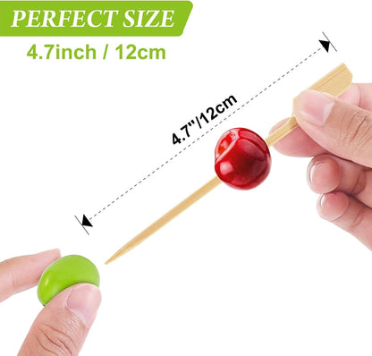 300PCS Cocktail Picks, Flat Bamboo Skewers for Appetizers, 4.7 in | Paddle Wooden Skewers, Fancy Toothpicks for Appetizers, Food Sticks, Party, Sandwich, Fruit, Charcuterie Boards Accessories6