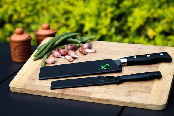 6 Inch & 8 Inch Chef Knife Guard Set (2-Piece Set) Universal Blade Edge Cover Sheaths for Chef and Kitchen Knives – Durable, Bpa-Free, Felt Lined, Sturdy ABS Plastic – Knives Not Included4