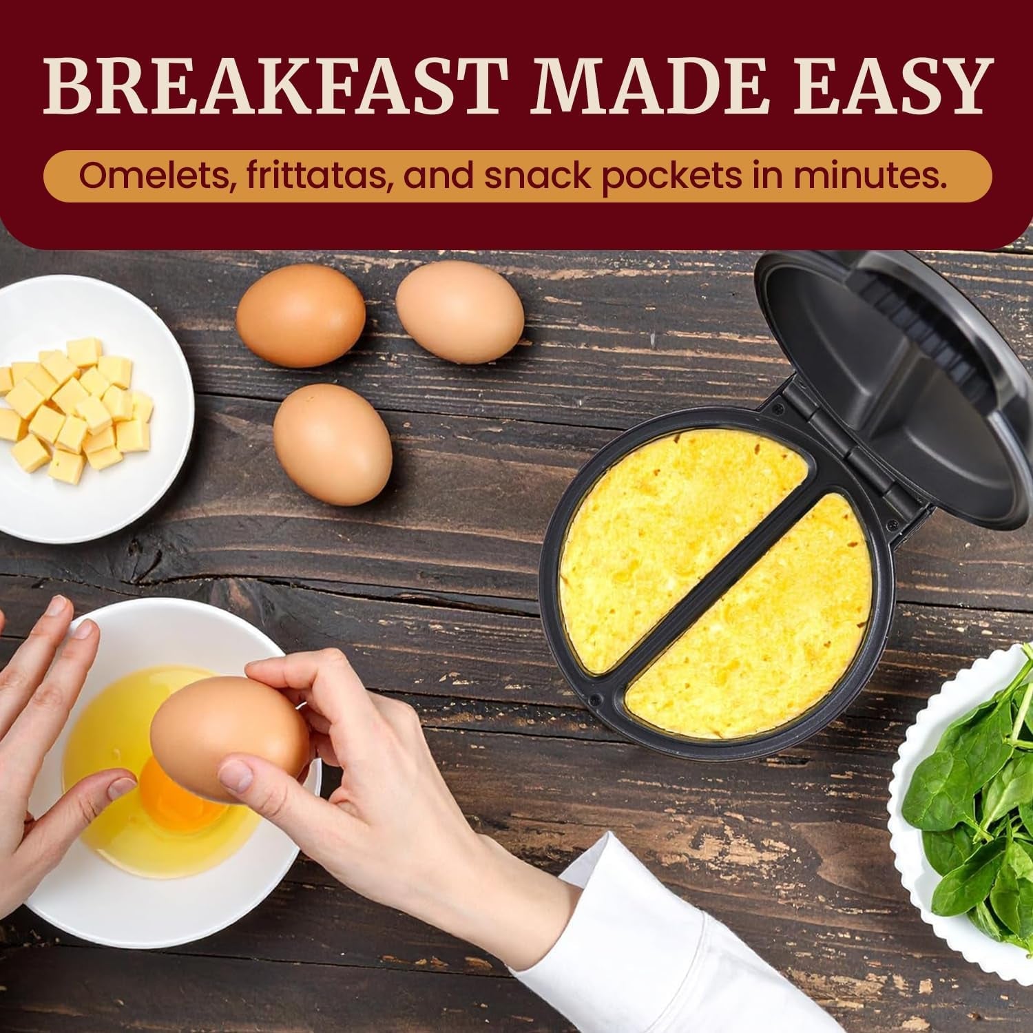 eom205-non-stick-omelet-frittata-maker-6-5-inch-black-makes-2-individual-omelets-frittatas-or-snack-pockets-at-once-steel-cooking-plates-for-quick-breakfasts