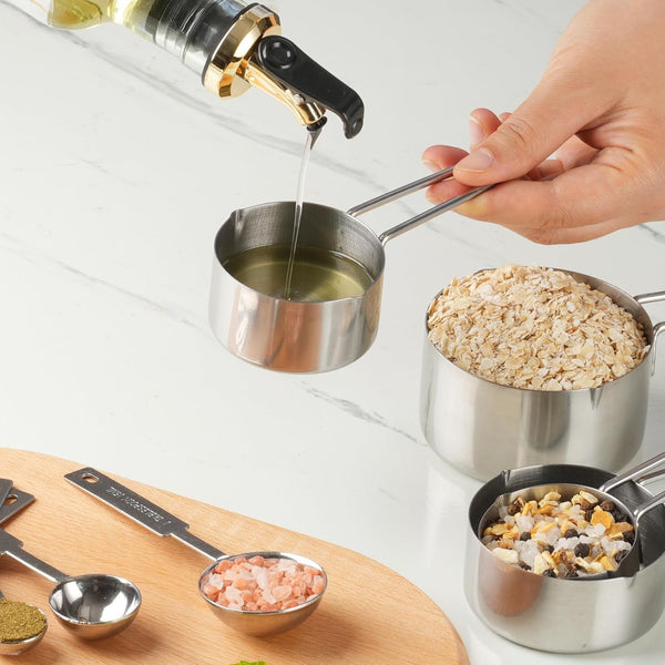 10-Piece Stainless Steel Measuring Cups and Spoons Set for Home Baking Essentials, Dishwasher Safe Kitchen Tools7