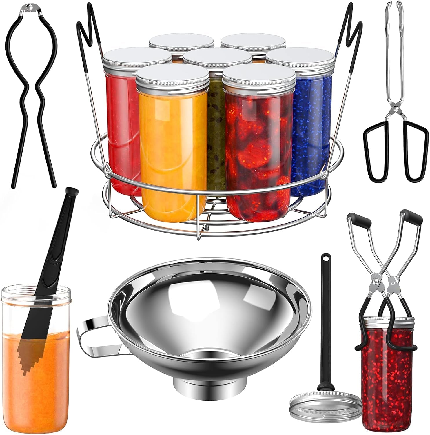 canning-supplies-starter-kit-tools-set-with-stainless-steel-rack-true-304-stainless-steel-rustproof-food-grade-heat-resistant-handle-no-stick-easy-to-clean-dishwasher-safe