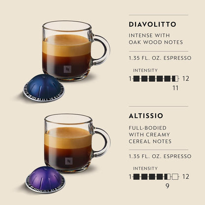 Nespresso Vertuo, Espresso, Bold Variety Pack, 40-Count Espresso Pods | Capsules Medium and Dark Roast Coffee Pack of 13