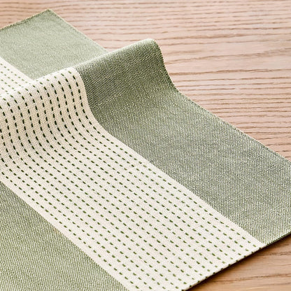 Linen Placemats, 12 X 18 Inch Set of 4 Placemats, Farmhouse Macrame Place Mats for Kitchen Table and Heat Resistant-Hemstitch Sage Green 4PCS3