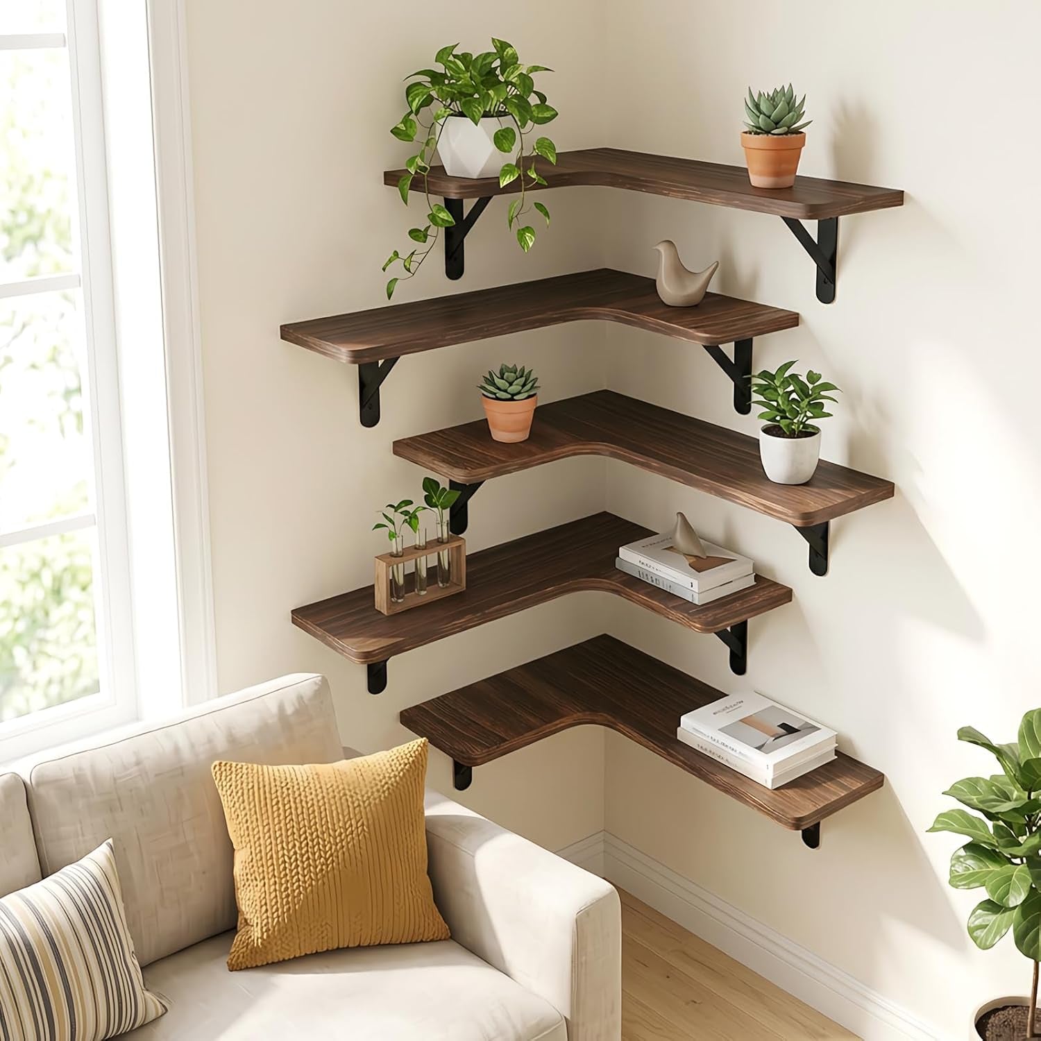 conner-floating-shelves-for-wall-decor-dark-carbonized-black-5pcs-solid-wood-shelf-with-metal-brackets-holds-40-lbs-optimizes-corner-storage-fits-bathroom-kitchen-bedroom-living-room
