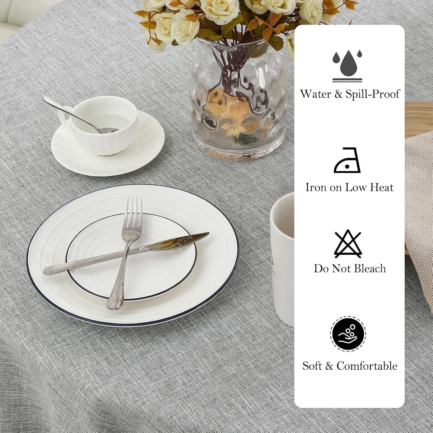 faux-linen-round-tablecloth-waterproof-spill-proof-48-inch-farmhouse-table-cloth-textured-rustic-circle-table-cover-for-dining-kitchen-party-grey