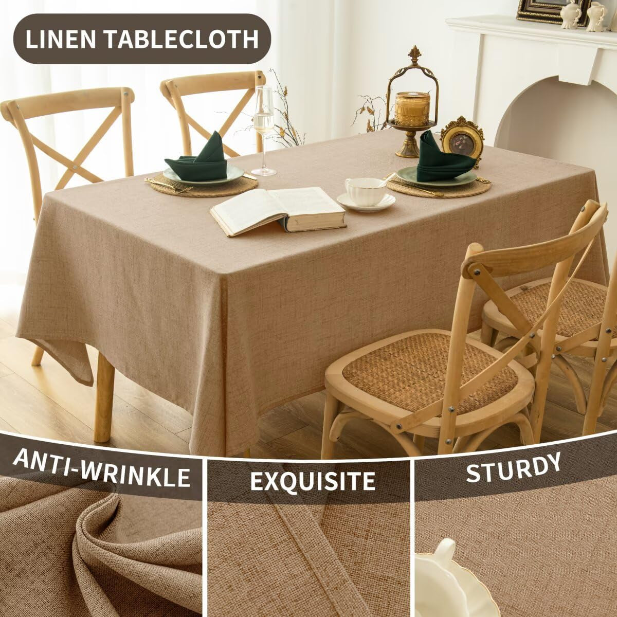 natural-linen-rectangle-tablecloth-slubby-textured-lightweight-table-cloth-52-x-108-inch-water-resistant-stain-resistant-farmhouse-burlap-table-cover-for-kitchen-dining-room-light-brown