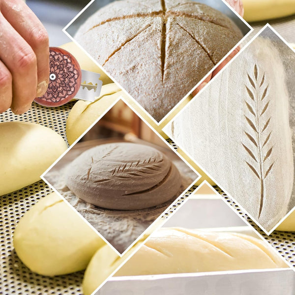 1+10 Pcs Sourdough Bread Lame Scoring Tool, Best Bread Lame Cutter for Sourdough Bread Lame Wooden Bread Lame Dough Scoring Tool Include 10 Razor Blades and Storage Cover6