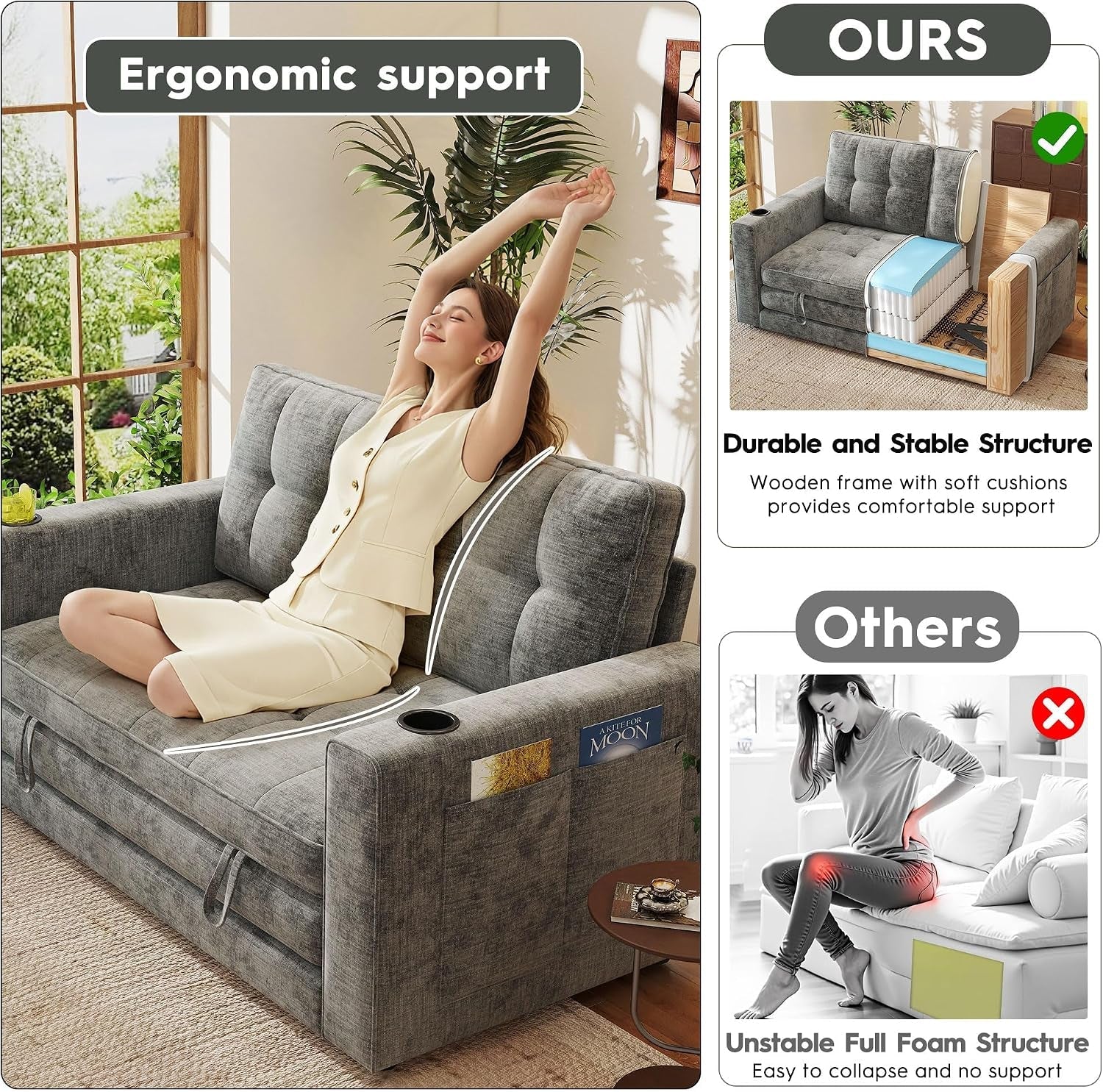55-convertible-folding-sofa-bed-pull-out-couch-love-seat-sleeper-bed-small-fold-out-loveseat-sleeper-with-cup-holder-and-pillow-for-small-space-bedroom-lounge-dorm-living-roomgrey-chenille
