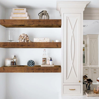 Floating Shelves for Wall Bathroom Shelf Bedroom Kitchen Living Room Hanging Book Shelves Small Farmhouse Decor 16 Inch Set of 3, Rustic Brown (015-BN3)9