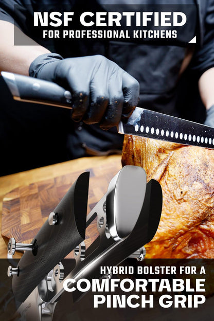 12" Slicing Knife - Granton Edge German Steel4