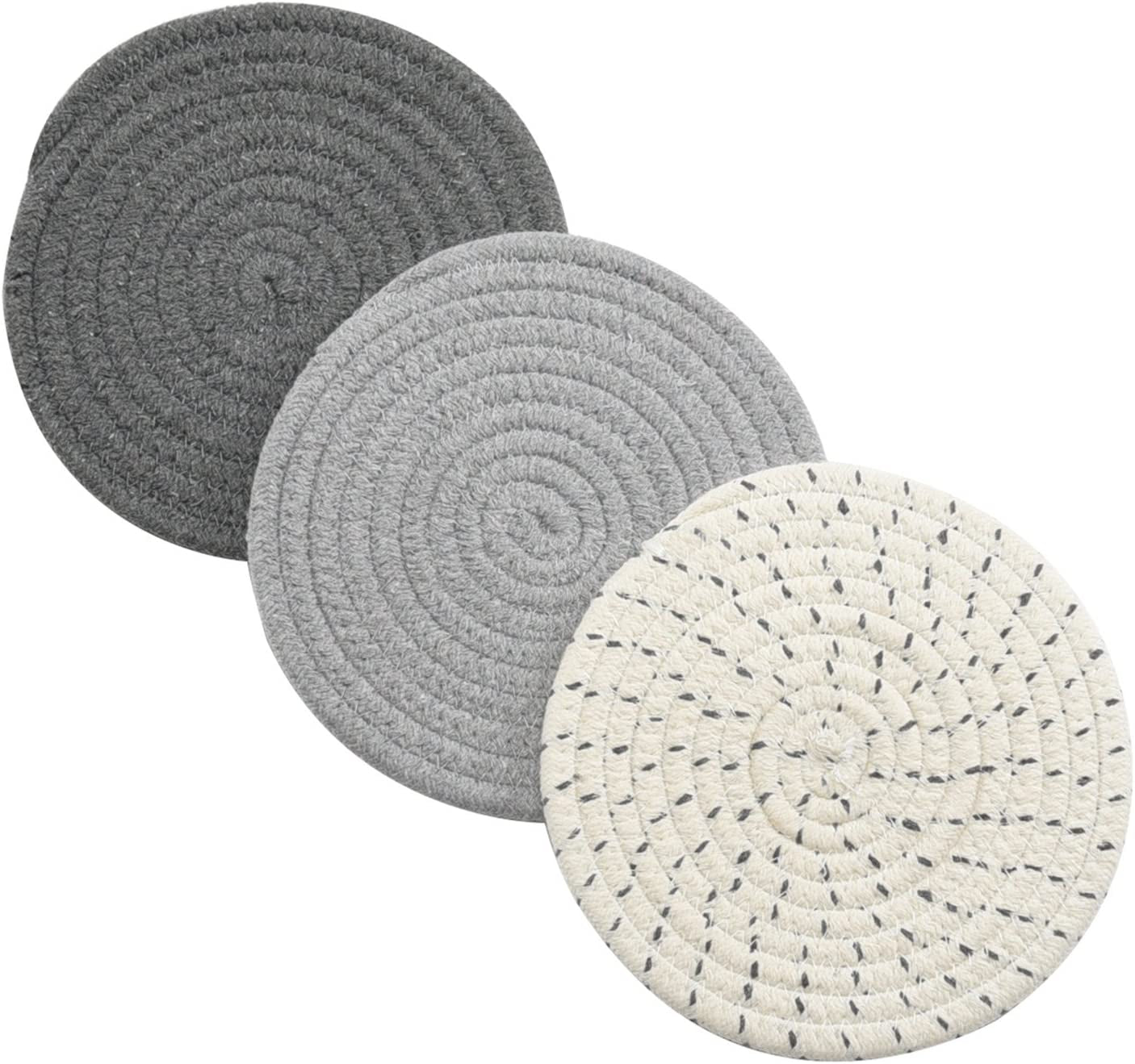 potholders-set-trivets-set-100-pure-cotton-thread-weave-hot-pot-holders-set-set-of-3-stylish-coasters-hot-pads-hot-mats-spoon-rest-for-cooking-and-baking-by-diameter-7-inches-gray