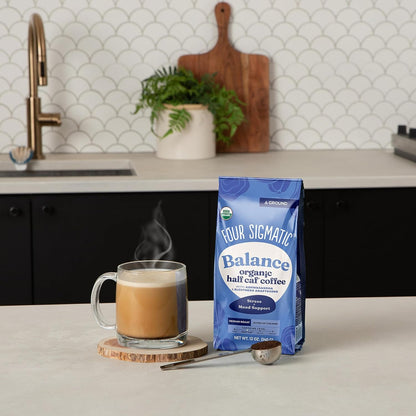 4551058-Four Sigmatic Organic Balance Adaptogen Ground Coffee, 12 Oz3