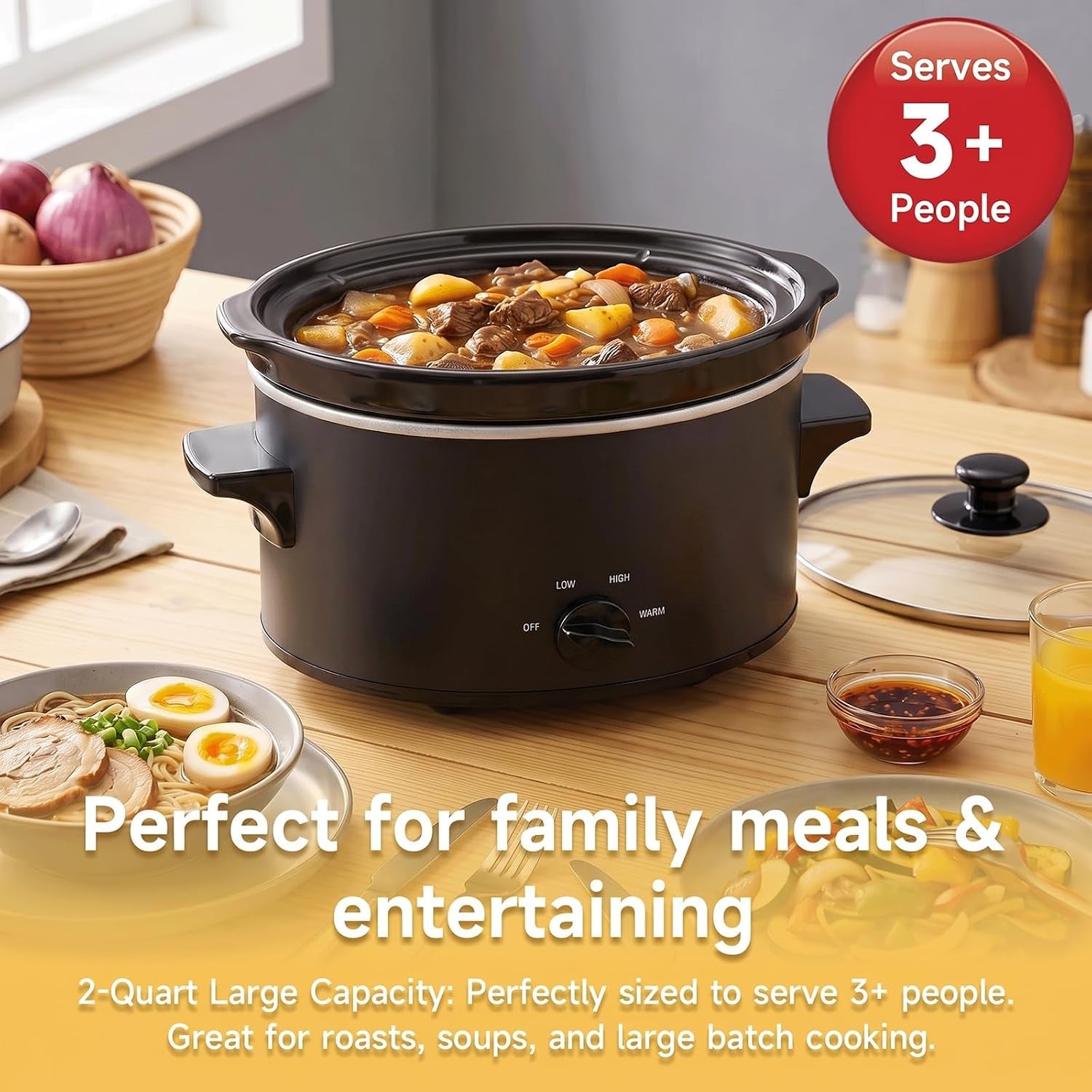 2-qt-small-slow-cooker-for-3-peoples-black-oval-dishwasher-safe-low-high-warm-3-heat-modes-stainless-steel-cooker-ceramic-pot-non-toxic