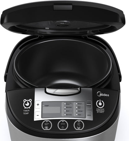 Midea Rice Cooker Slow Cooker Multi Cooker 10 Cup with Steamer Basket for Rice Food Vegetable Egg Automatic Keep Warm LED Digital Control2
