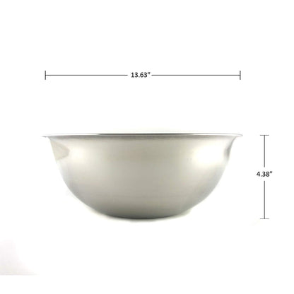 Excellante Mixing Bowl, Heavy Duty, Stainless Steel, 22 Gauge, 8 Quart, 0.8 Mm2